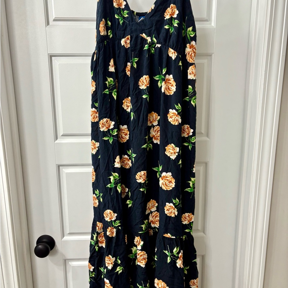 Old Navy Black Floral Dress